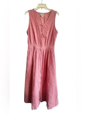 Faith Mountain Co Gingham Maxi dress size 8 cottagecore farm girl milkmaid red